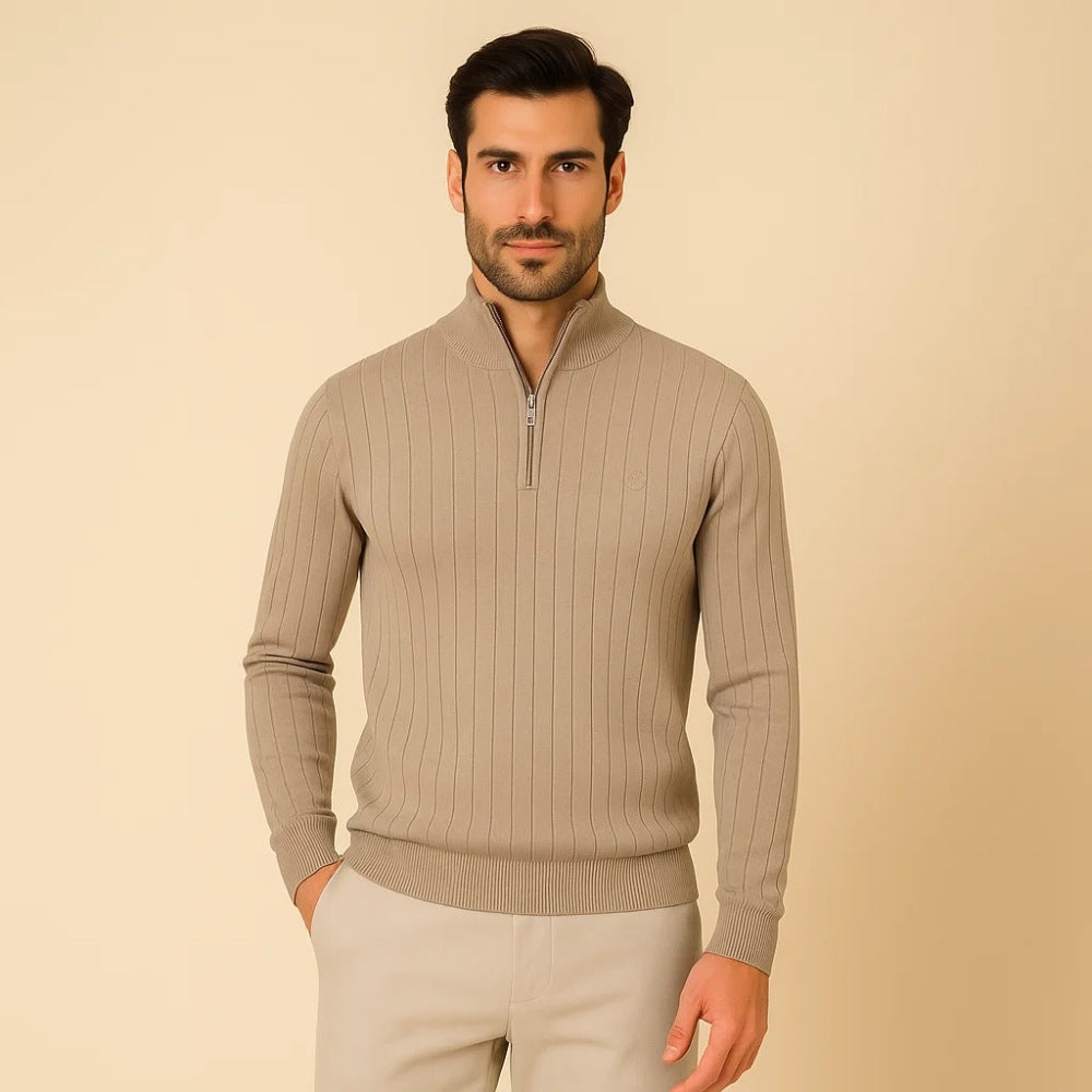 Pullover Verri Herren Stehkragen mit Reißverschluss