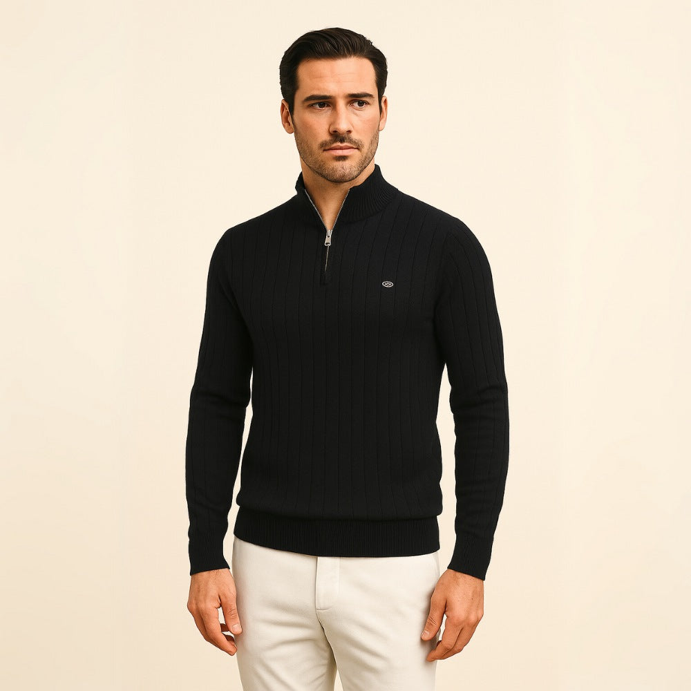 Pullover Verri Herren Stehkragen mit Reißverschluss