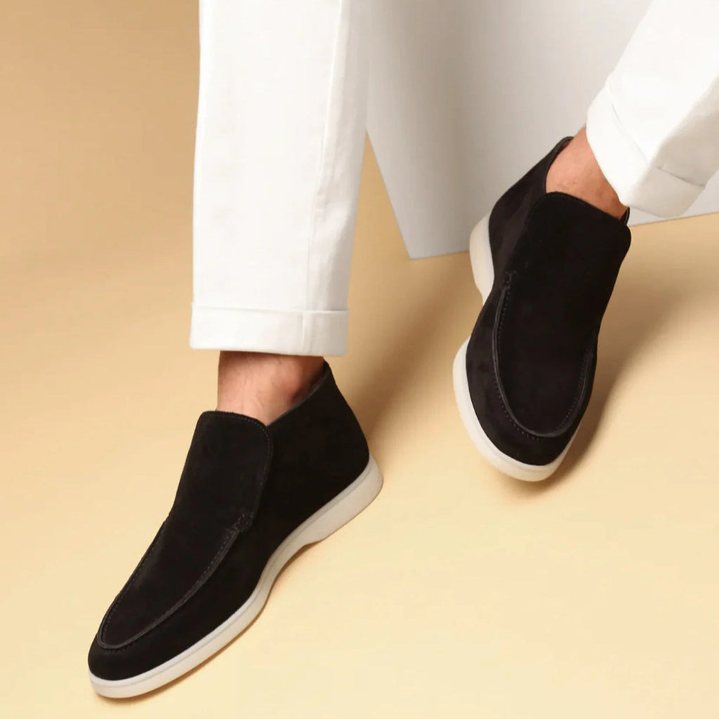 Mocassins Tuccili pour homme en suède montants