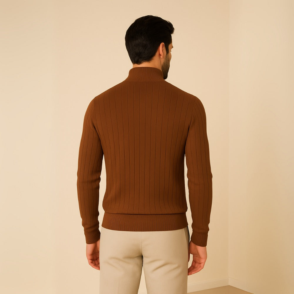 Pullover Verri Herren Stehkragen mit Reißverschluss