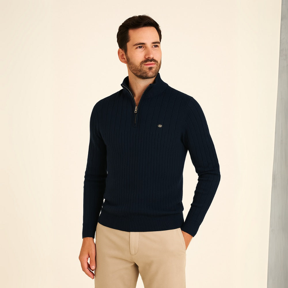 Pullover Verri Herren Stehkragen mit Reißverschluss