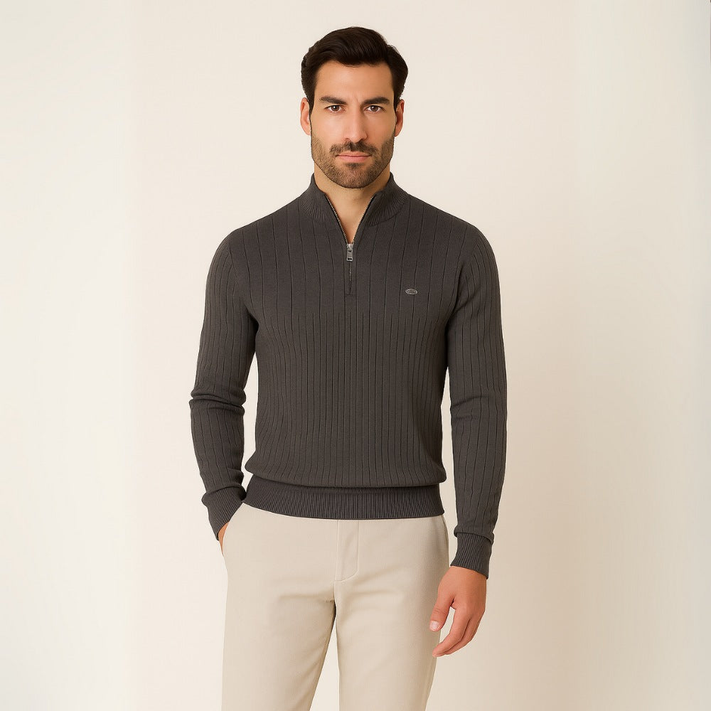 Pullover Verri Herren Stehkragen mit Reißverschluss