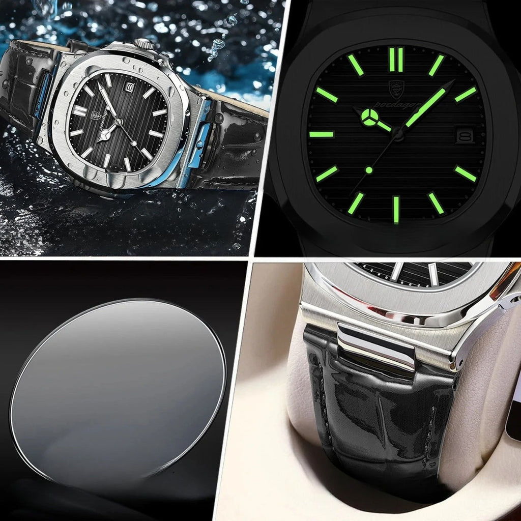 Uhr Luxe Braun Leder
